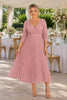 Camille Plus Size Pleated Midi Dress