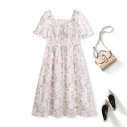 Plus Size Purple Flowers Dress