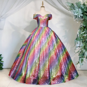 Plus Size Rainbow Gown