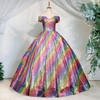 Cielo Plus Size Rainbow Gown
