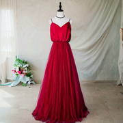 Plus Size Red Loose Sleeveless Maxi Dress