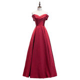 Plus Size Red Off Shoulder Evening Dress