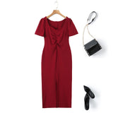 Plus Size Red Pencil Dress