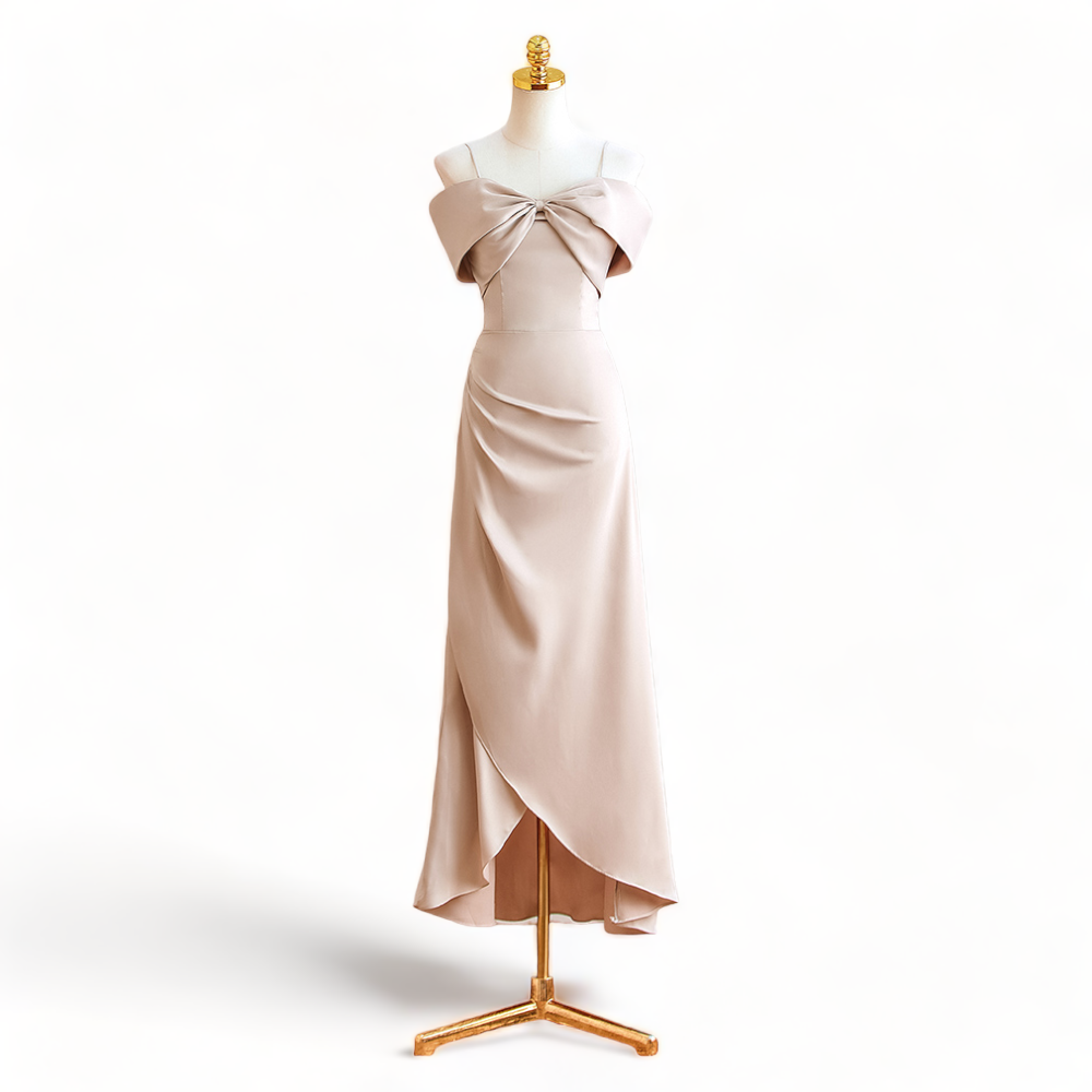 Plus Size Ribbon Off Shoulder Dress– Hello Curve