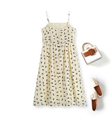 Plus Size Ribbon Print Dress