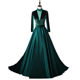 Plus Size Sexy Emerald Green Gown