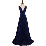 Plus Size Sexy Navy Evening Dress