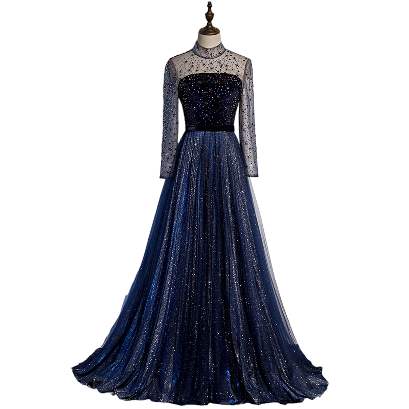 Plus Size Shiny Stars Long Sleeve Gown Hello Curve Plus Size Shiny Stars Long Sleeve Gown Hello Curve