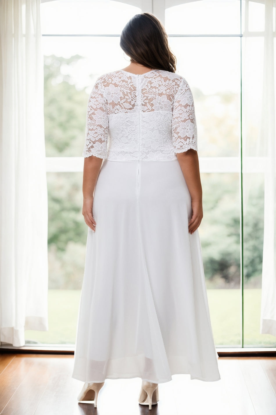 Adina Plus Size White Lace Formal Maxi Dress Hello Curve Adina Plus Size White Lace Formal Maxi Dress Hello Curve