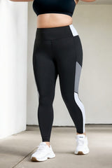 Plus Size Sports Leggings - Front View