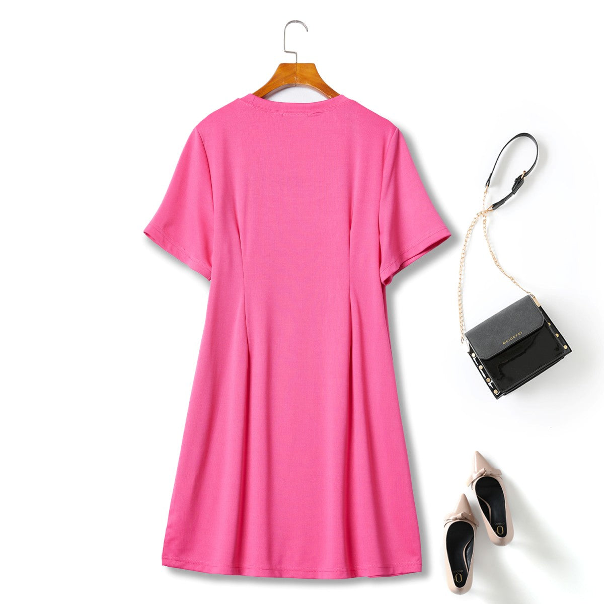 Plus Size Square Neck Basic T Shirt Dress– Hello Curve