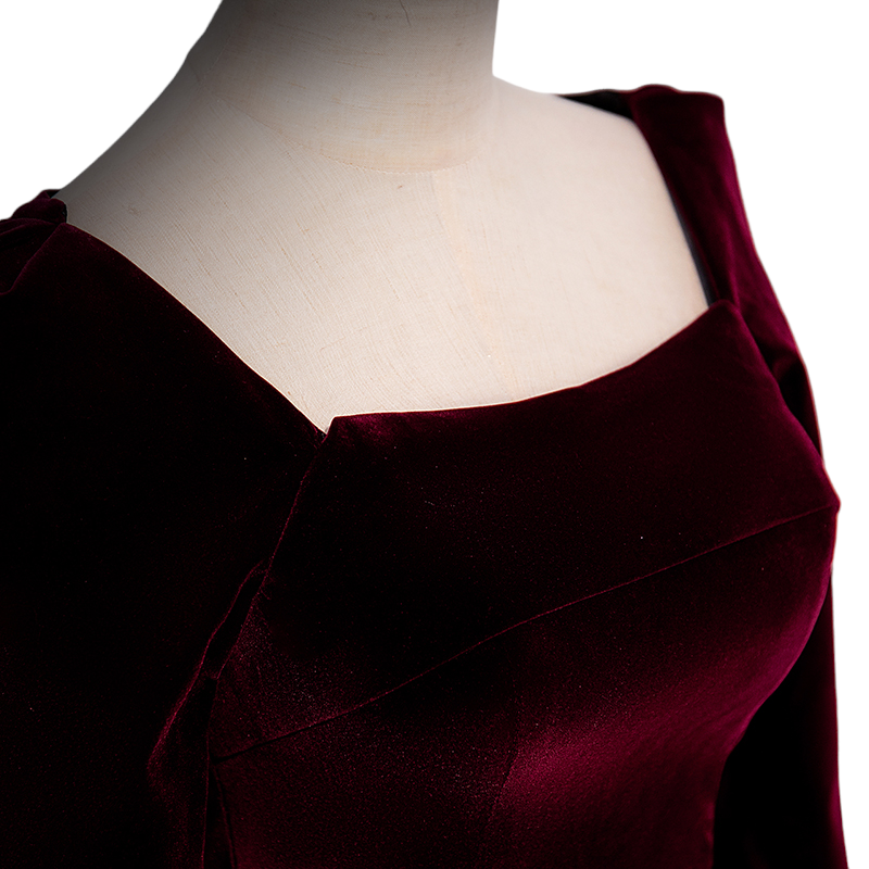 Plus Size Square Neck Long Sleeve Evening Dress Hello Curve plus-size-square-neck-long-sleeve-evening-dress-hello-curve