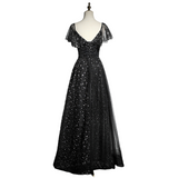 Plus Size Stars Black Formal Maxi Dress