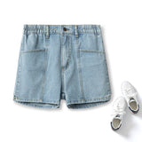 Plus Size Stretchband Denim Shorts