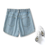 Plus Size Stretchband Denim Shorts - Back