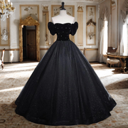 Plus Size Vintage Black Gown