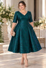 Rose Plus Size Jacquard Midi Wedding Guest Dress