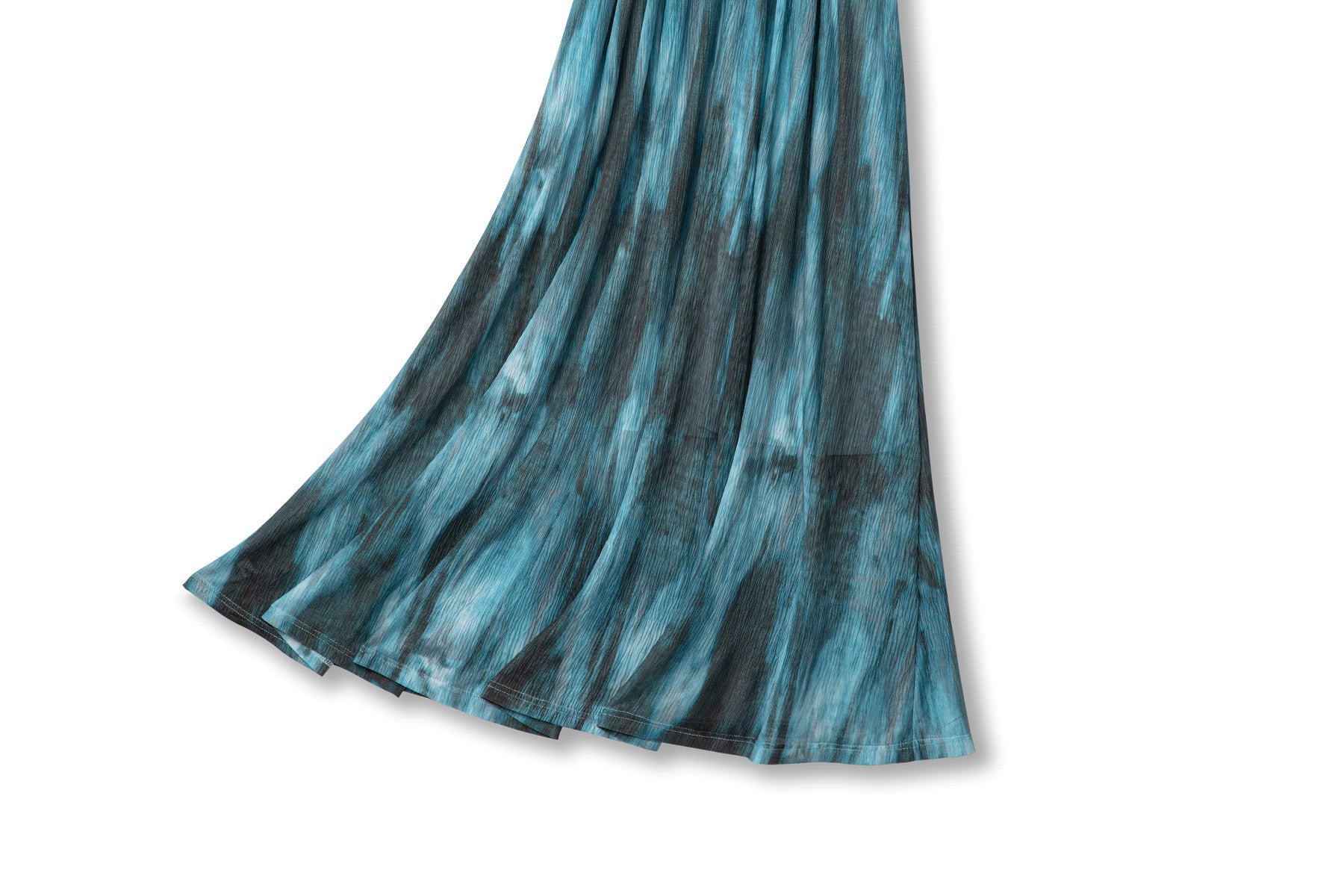 Plus Size Tie-Dye Cold Shoulder Maxi Dress