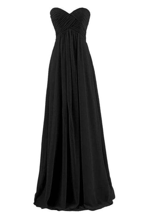 Plus Size Tube Chiffon Evening Dress
