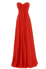 Plus Size Tube Chiffon Evening Dress