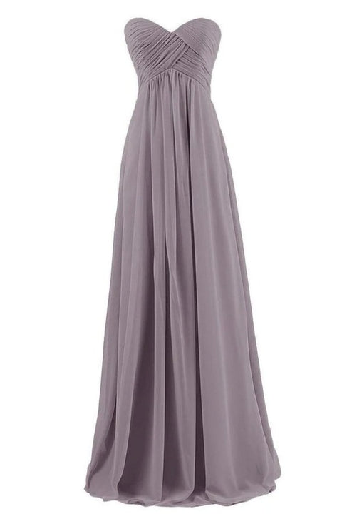 Plus Size Tube Chiffon Evening Dress