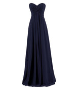 Plus Size Tube Chiffon Evening Dress