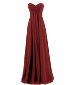 Plus Size Tube Chiffon Evening Dress