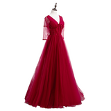 Plus Size V Neck Gown