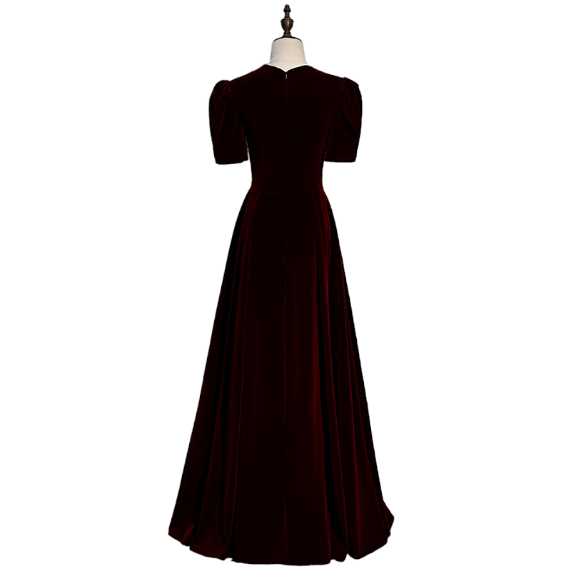 Puff Sleeve Maxi 3/4-Black main image 0