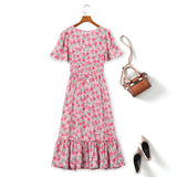 Sutton Plus Size Vintage Roses Floral Dress