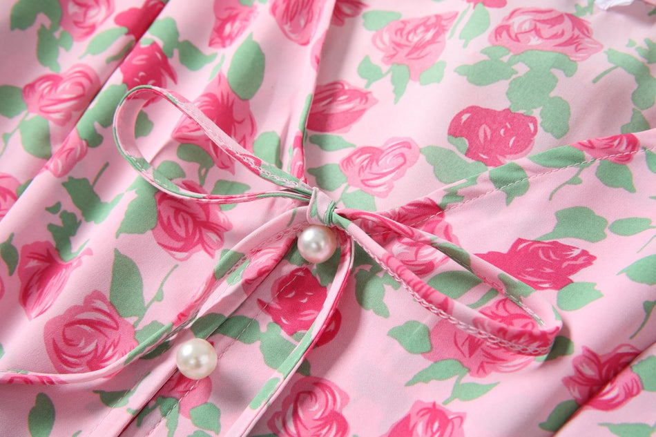 Sutton Plus Size Vintage Roses Floral Dress