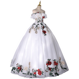 Plus Size Vintage Roses Ball Gown - Side View