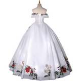 Plus Size Vintage Roses Ball Gown - Back View