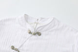 Laylin Plus Size White Qipao Blouse and Skirt Set