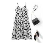 Plus Size White Floral Midi Dress