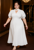 Plus Size White Formal Maxi Dress