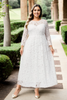 Cailin Plus Size White Lace Long Sleeve Maxi Dress
