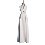 Plus Size White Semi Formal Dress