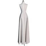 Plus Size White Semi Formal Dress - Back View