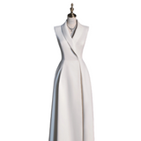 Plus Size White Semi Formal Dress - Close Up