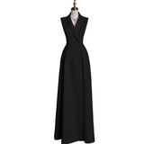 Plus Size White Semi Formal Dress - Black Colour