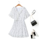 Plus Size White Stars Dress
