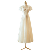 Plus Size White Sweetheart Short Sleeve Dress