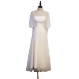 Plus Size White Sweetheart Tulle Midi Dress