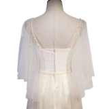 Plus Size White Sweetheart Tulle Midi Dress