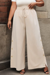 Plus Size Wide Leg Pants - Front