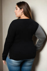 Noemi Plus Size Wrap V Neck Sweater