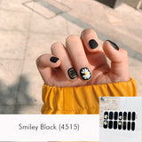 Smiley Black Nail Wrap