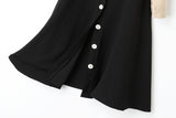 Agatha V Neck Buttons Colourblock Plus Size Long Sleeve Midi Dress