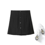 Olive Plus Size Black Pleated Skirt